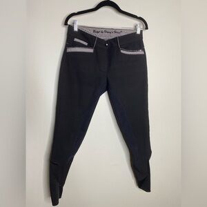 Harry horse full seat horse riding breeches black checkered bling